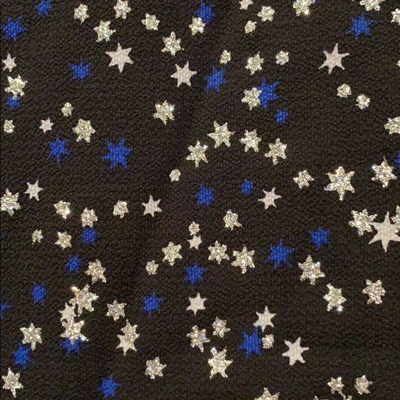 Michael Kors black glitter stars bell sleeve top S - Picture 6 of 8